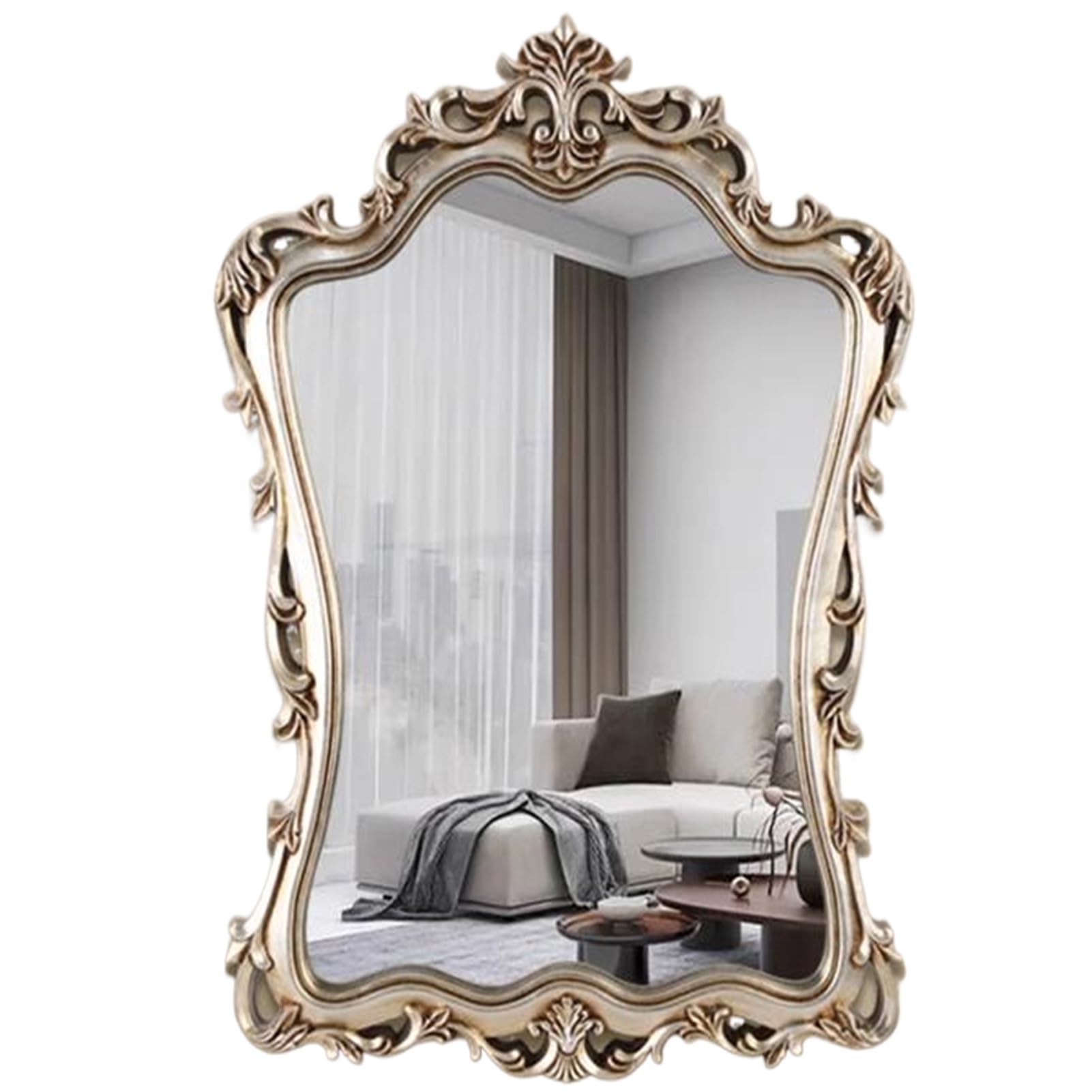 vintageミラー Vintage Decorative Wall Mirror, 59x99cm Large Rectangular